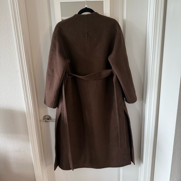 Valentino Wrap Style Coat Size 8 Color Brown - Picture 4 of 6